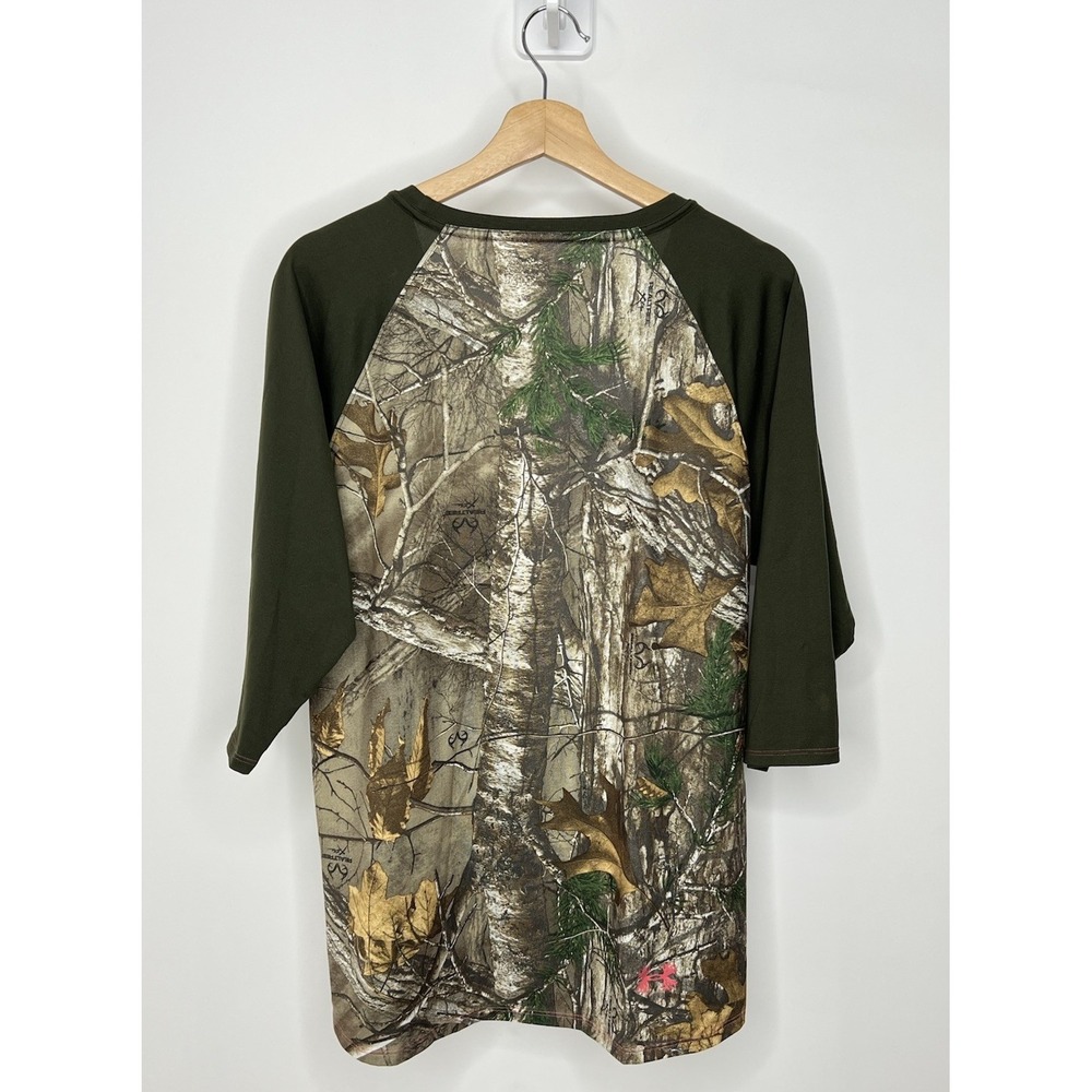 Under Armour Heatgear Fitted x Realtree Xtra Camo Raglan Shirt Womens 2XL Tee - Picture 2 of 7